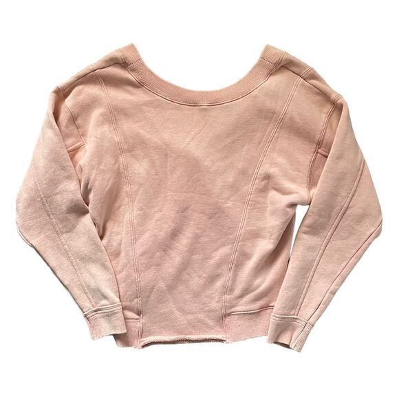 NWT BOHME Twist Back Sweatshirt Peach Size XS - Picture 2 of 4